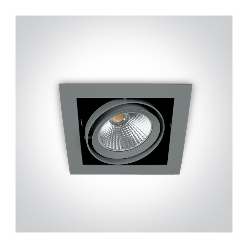 51120/G/C szary wpuszczany downlight COB LED 4000K 20W nieściemnialny zasilacz LED w zestawie