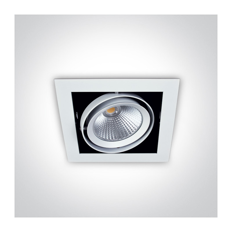 51120/W/W biały wpuszczany downlight COB LED 3000K 20W nieściemnialny zasilacz LED w zestawie