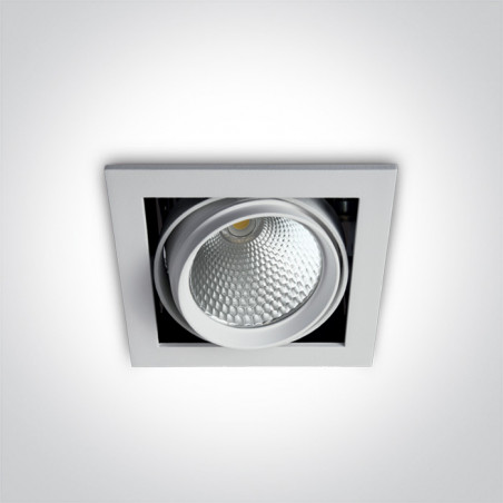 51120B/W/C biały wpuszczany downlight COB LED 4000K 20W nieściemnialny zasilacz LED w zestawie