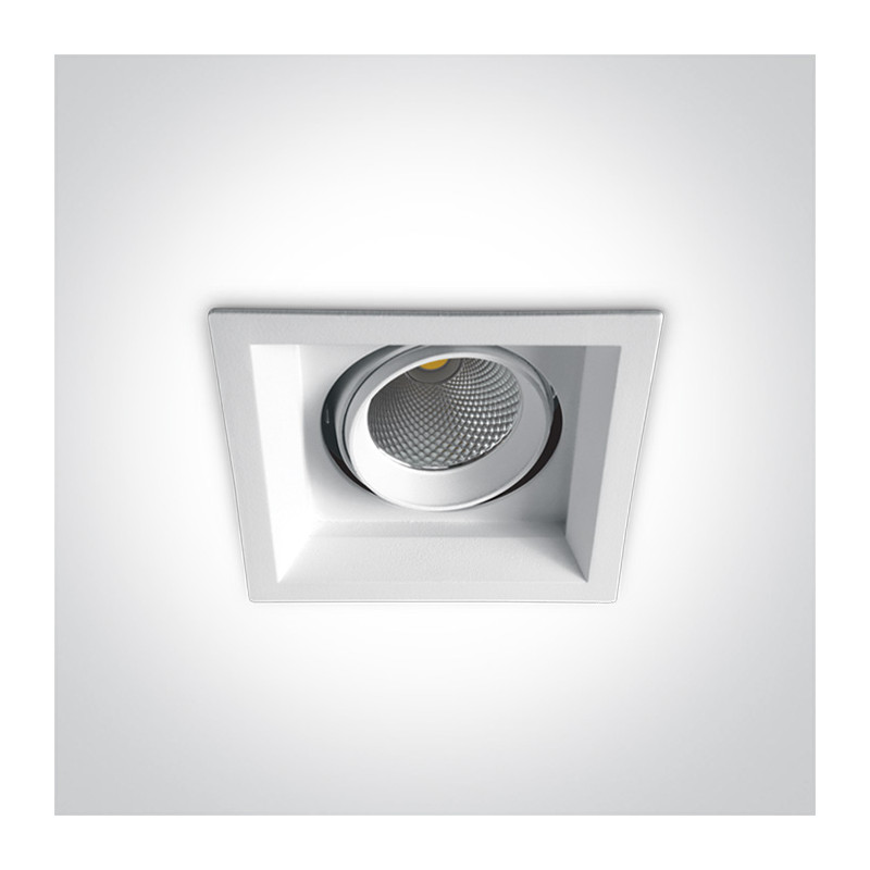 51120TR/W/W biała wpuszczana oprawa typu downlight COB LED 3000K 20W puszka montażowa zasilacz 700mA w zestawie