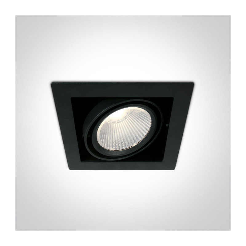 51130/B/C czarny wpuszczany downlight COB LED 4000K 30W nieściemnialny zasilacz LED w komplecie