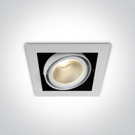 51130/W/W biały regulowany downlight COB LED 30W 230V 3000K nieściemnialny zasilacz LED w zestawie