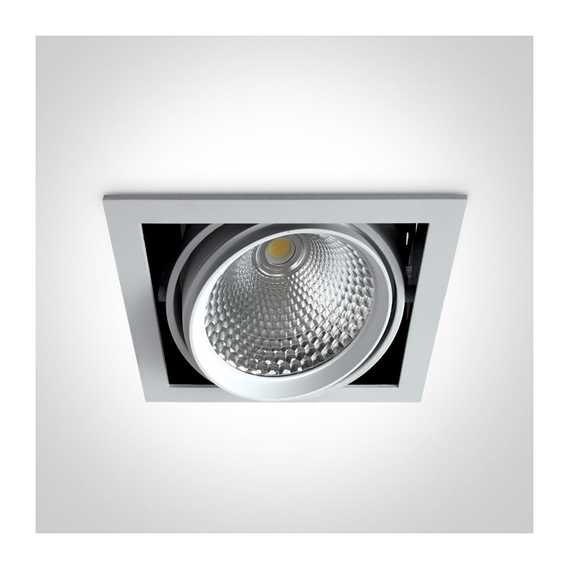 51140B/W/C biała wpuszczana oprawa typu downlight COB LED 4000K 40W nieściemnialny zasilacz LED w zestawie