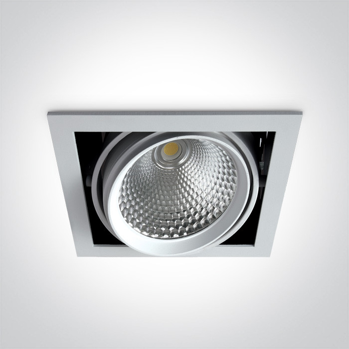 51140B/W/W biała wpuszczana oprawa typu downlight COB LED 3000K 40W nieściemnialny zasilacz LED w zestawie
