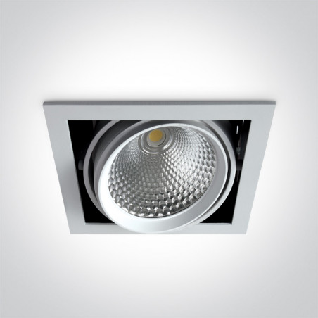51140B/W/W biała wpuszczana oprawa typu downlight COB LED 3000K 40W nieściemnialny zasilacz LED w zestawie
