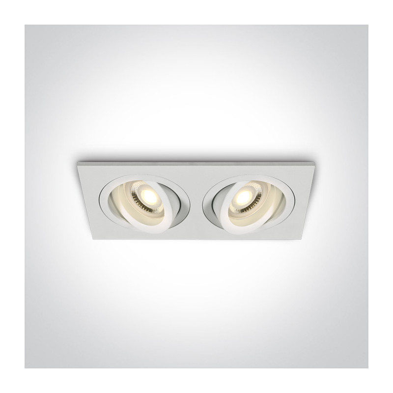 51205ABG/W biały wpust z oprawką GU10 MR16