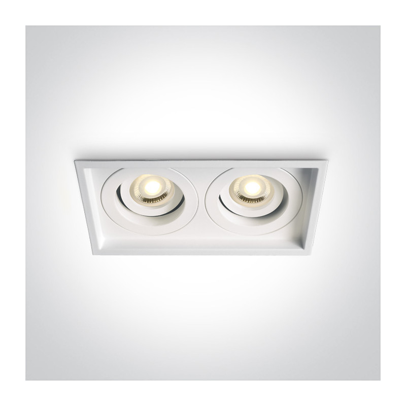 51205N/W biały wpust z oprawką GU10 MR16 semi-dark light