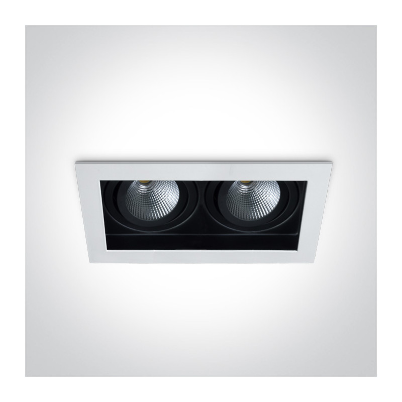 51212E/W/W biały wpust LED 3000K 2x12W dark light wymagany zasilacz 700mA