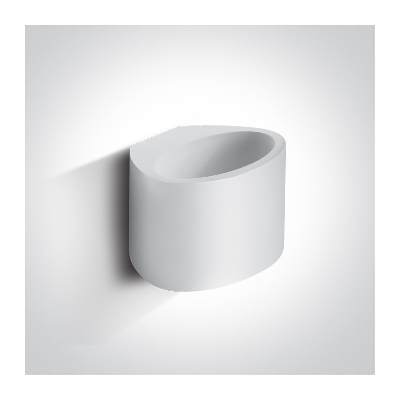 60042 biały gipsowy kinkiet z oprawką G9 40W