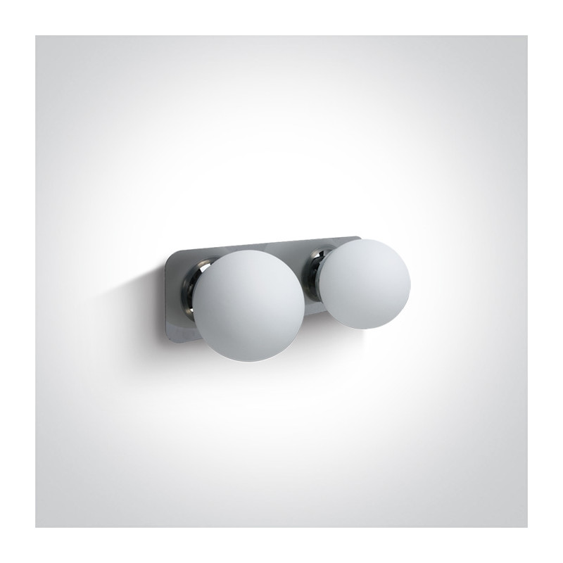 60107B/C chromowana oprawa łazienkowa z oprawką G9 2x28W IP44