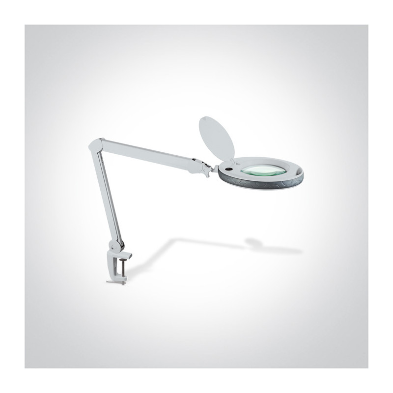 61066/W biała lampa biurkowa z lupą LED 3000K 8W