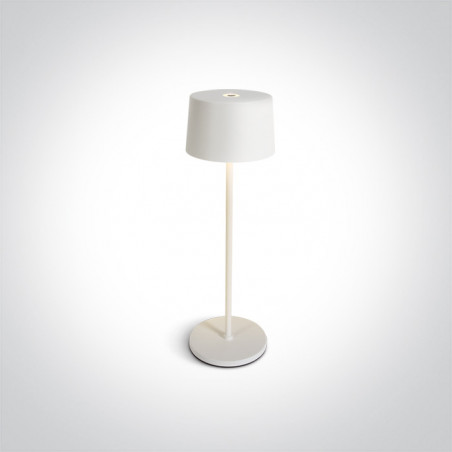 61082A/W biała bezprzewodowa lampa stołowa IP65 3000K 3,3W czas ładowania 6h czas pracy 9h