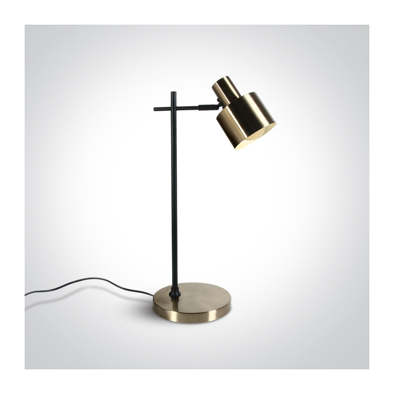 61116A/BBS matowa mosiężna lampa stołowa E27 10W 100-240V