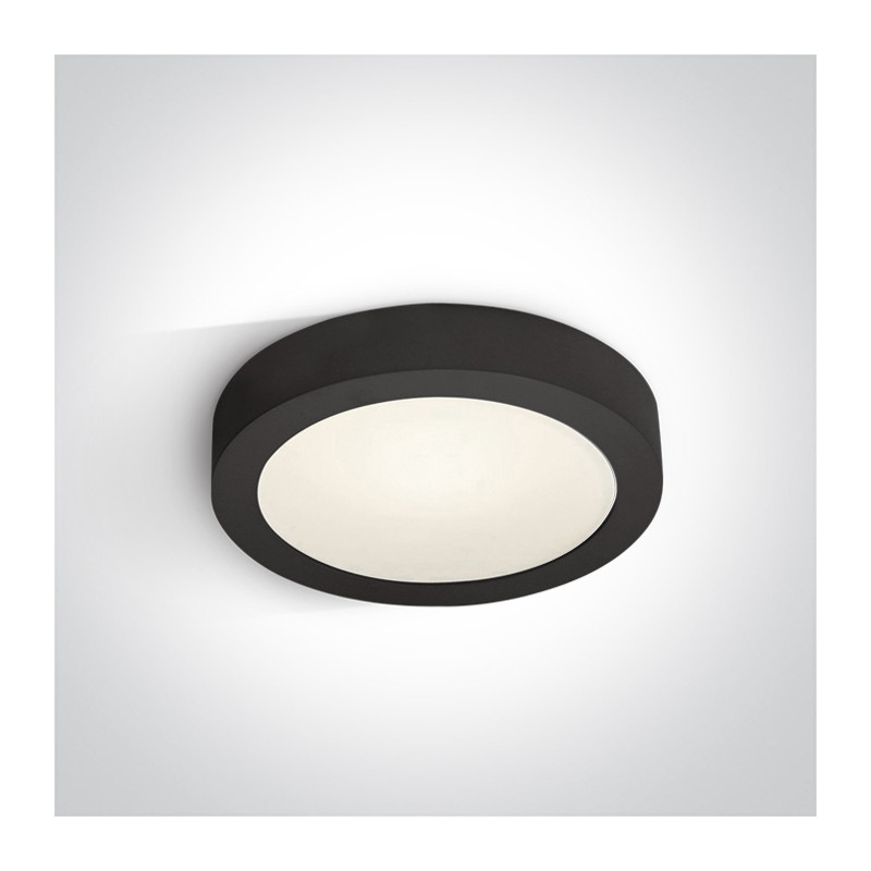 62115F/B/C czarny plafon LED IP40 4000K 16W nieściemnialny zasilacz LED w zestawie