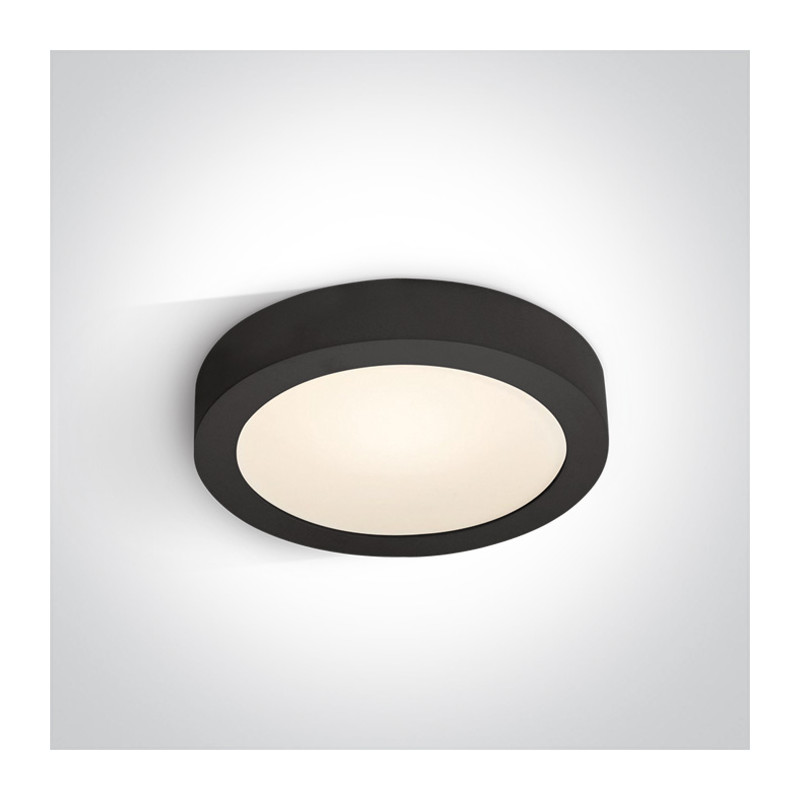 62115F/B/W czarny plafon LED IP40 3000K 16W nieściemnialny zasilacz LED w zestawie