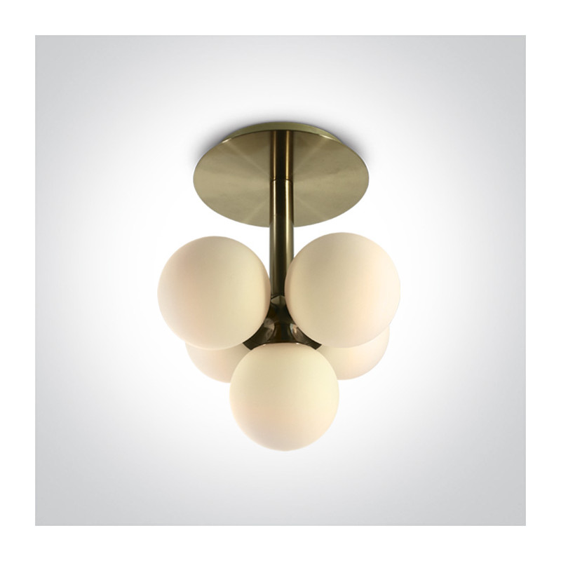 62116A/BBS matowa mosiężna lampa sufitowa G9 5x9W 100-240V