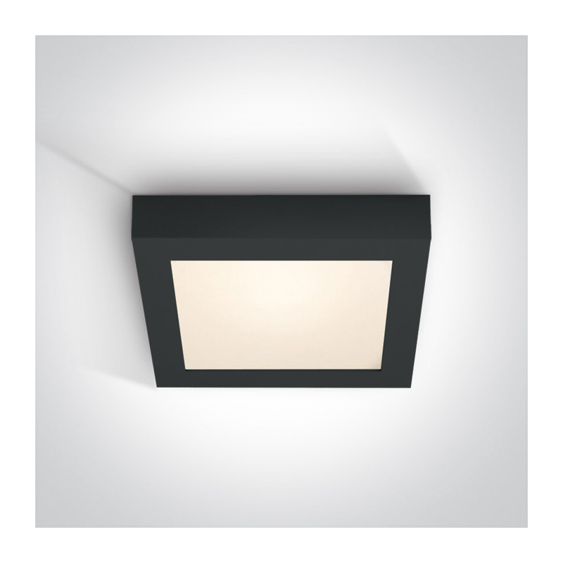 62122F/B/W czarny plafon LED IP40 3000K 22W nieściemnialny zasilacz LED w zestawie