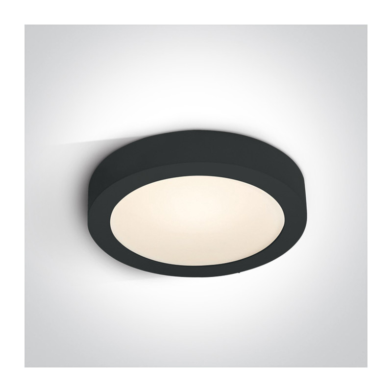 62130F/B/W czarny plafon LED IP40 3000K 30W nieściemnialny zasilacz LED w komplecie