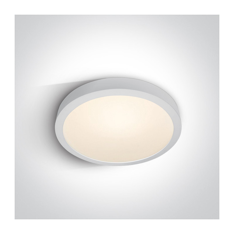 62140F/W/W biały plafon LED IP40 3000K 40W nieściemnialny zasilacz LED w zestawie