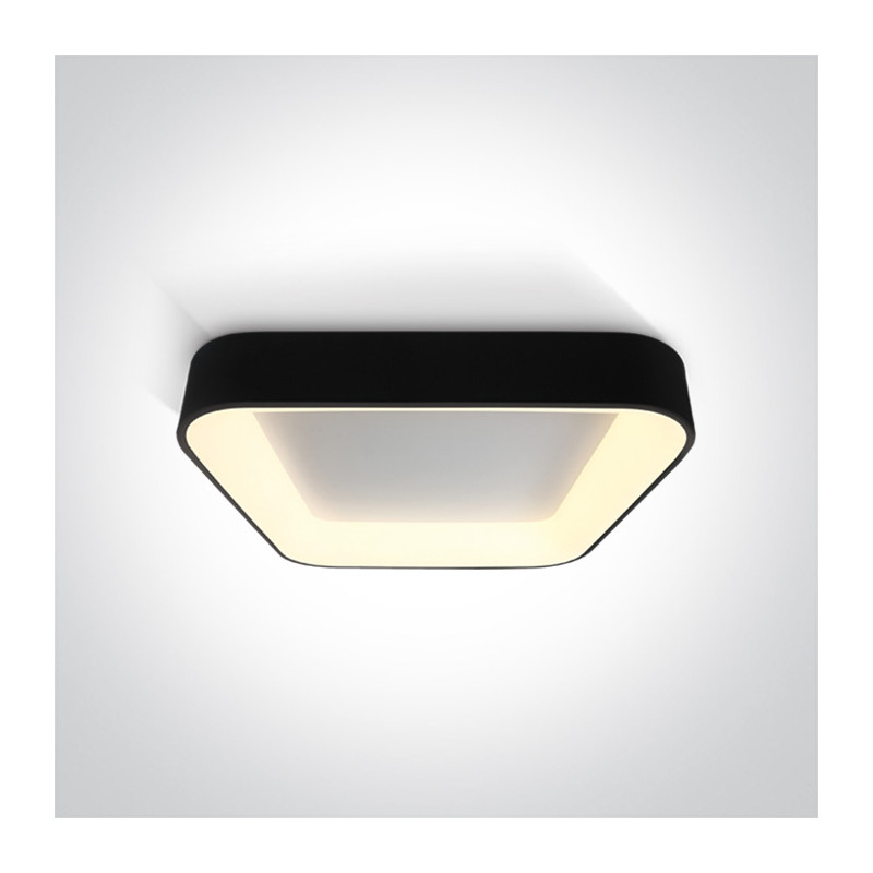 62142NA/B/W czarny plafon LED 3000K 50W nieściemnialny zasilacz LED w komplecie