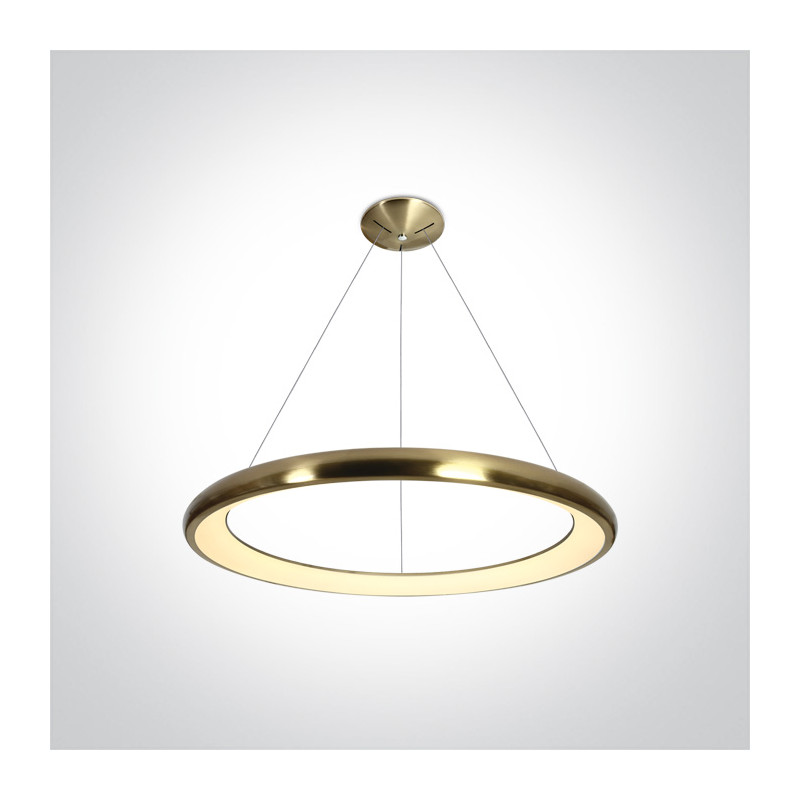 62144NB/BBS/W lampa wisząca LED 3000K 50W matowy mosiądz zasilacz 1200mA w zestawie