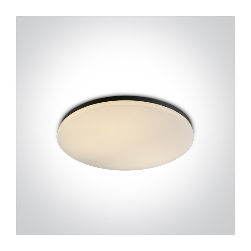 62146/B/W czarny plafon LED 3000K 55W nieściemnialny zasilacz LED w komplecie