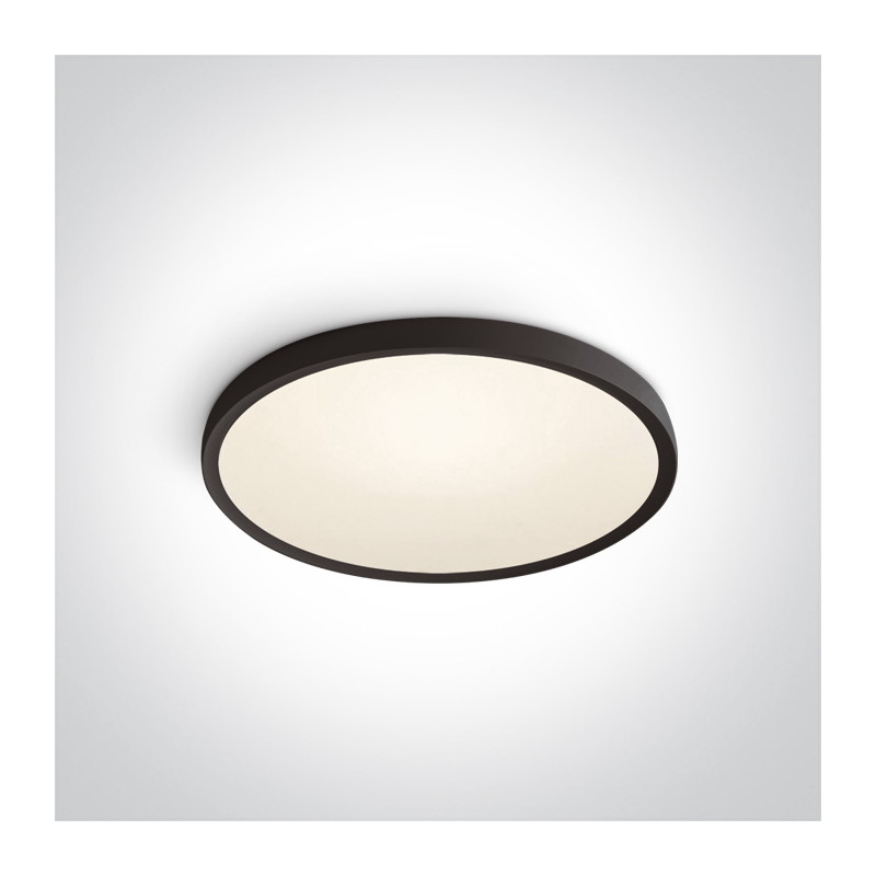 62152/B/W czarny plafon LED 3000K 40W nieściemnialny zasilacz LED w zestawie