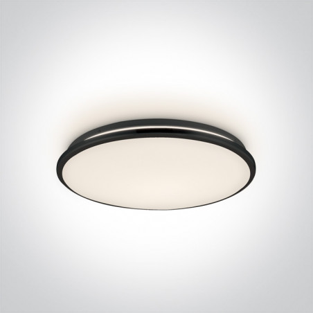 62154/B/W czarny plafon LED 3000K 24W nieściemnialny zasilacz LED w zestawie