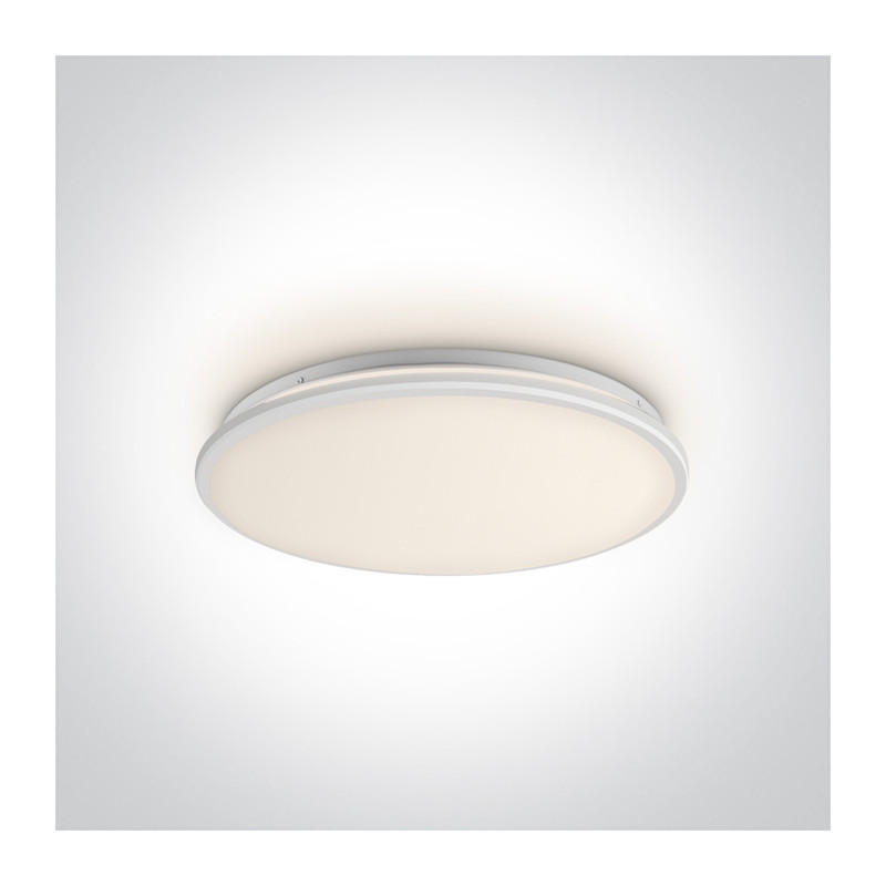 62154/W/W biały plafon LED 3000K 24W nieściemnialny zasilacz LED w zestawie