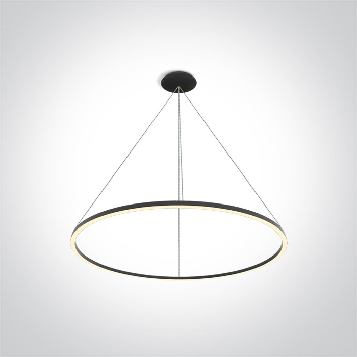 62156D/B/W czarna lampa wisząca LED 100W 230V 3000K w zestawie zasilacze LED 2x1200mA