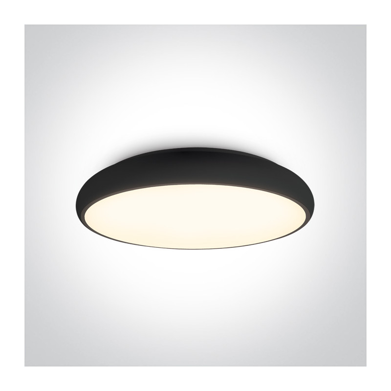 62160/B/W czarny plafon LED 3000K 60W nieściemnialny zasilacz LED w komplecie