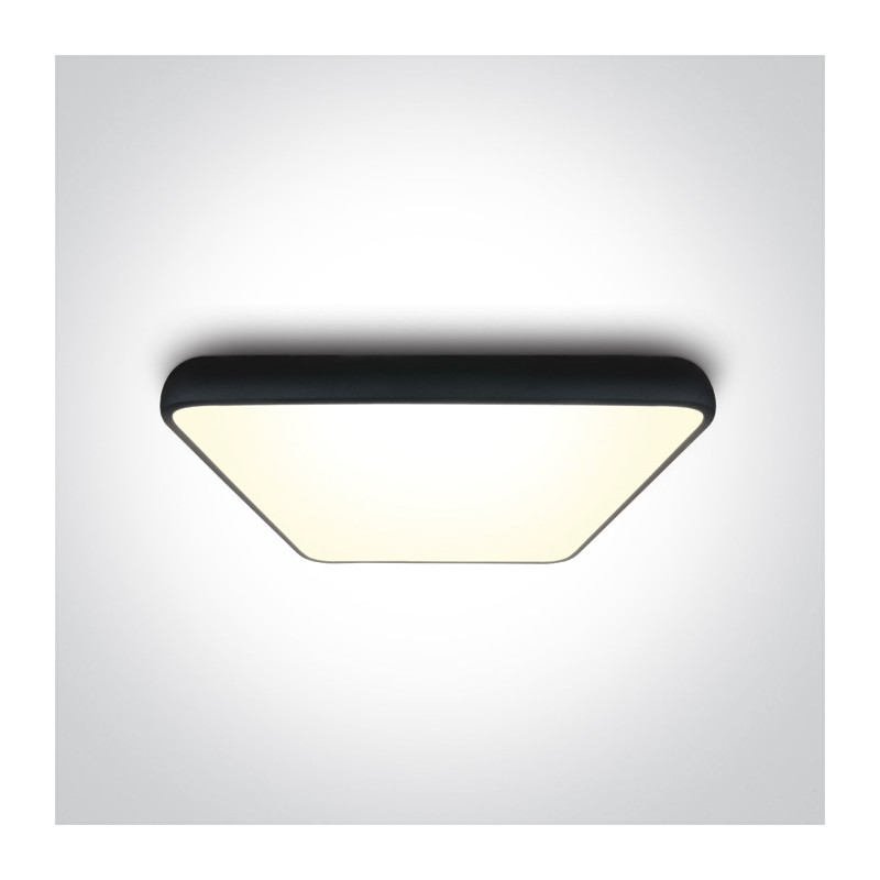 62160A/B/W czarny plafon LED 3000K 62W nieściemnialny zasilacz LED w zestawie