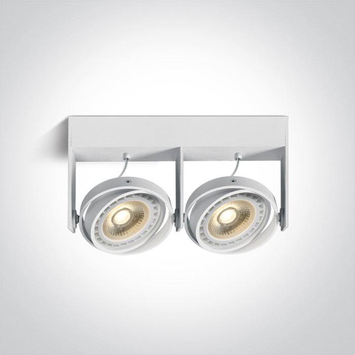 62210B/W biała oprawa sufitowa z oprawką GU10 R111 2x75W