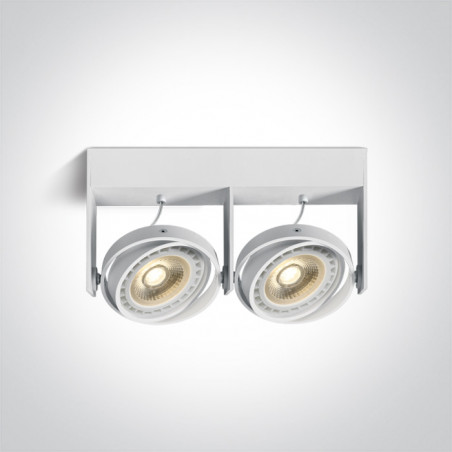 62210B/W biała oprawa sufitowa z oprawką GU10 R111 2x75W