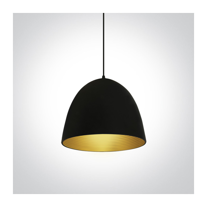 63016A/B/BS czarno-mosiężna lampa wisząca E27 20W