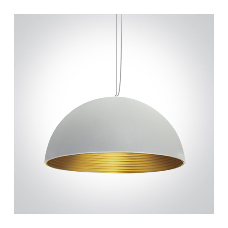 63022B/W/BS biało-mosiężna lampa wisząca E27 20W