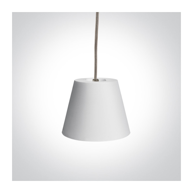 63038 gipsowa lampa wisząca w kolorze białym z oprawką GX53 7W