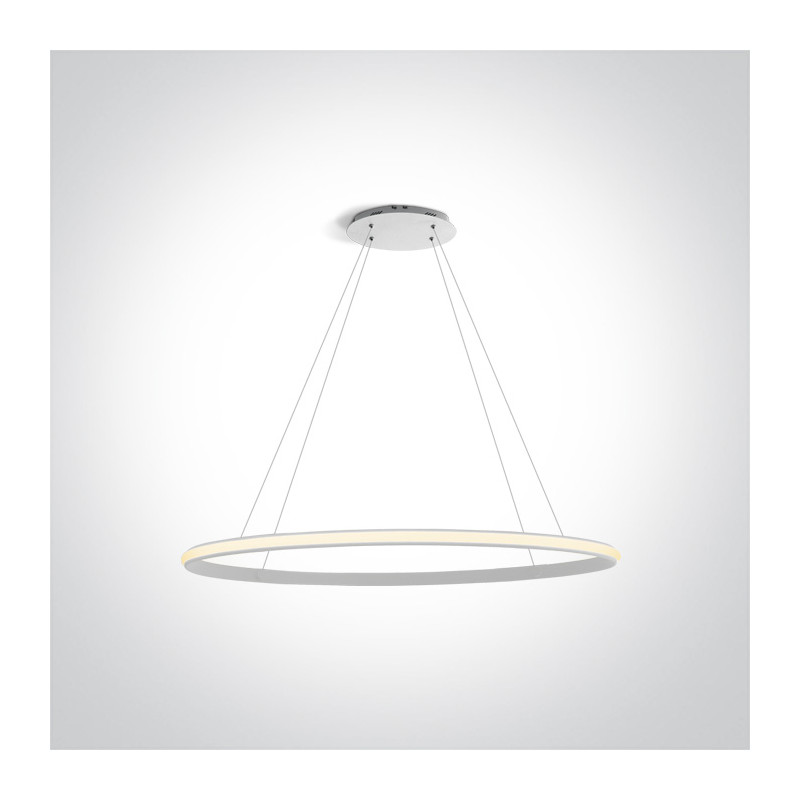 63046/W biała lampa wisząca LED 3000K 25W zasilacz 24V w zestawie