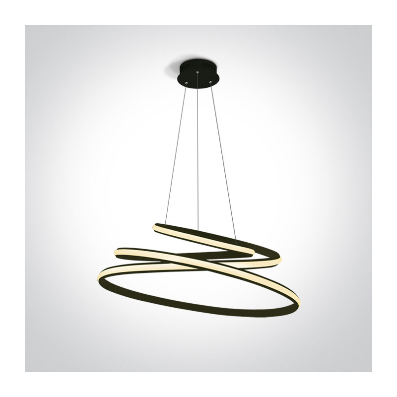 63046A/B czarna lampa wisząca LED 3000K 45W zasilacz 24V w zestawie