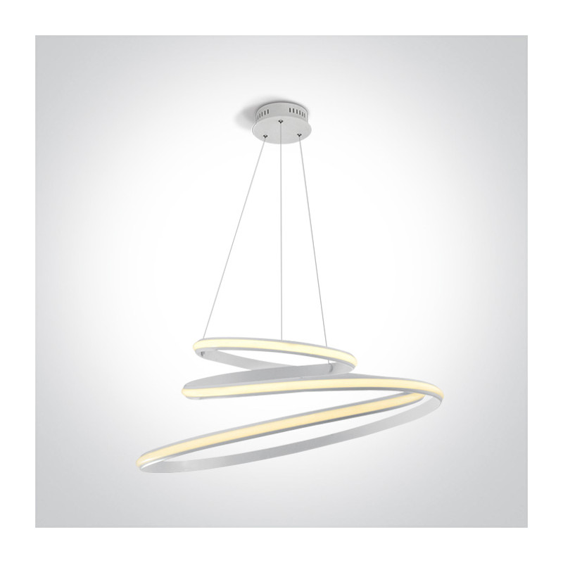 63046B/W biała lampa wisząca LED 3000K 50W zasilacz 24V w zestawie