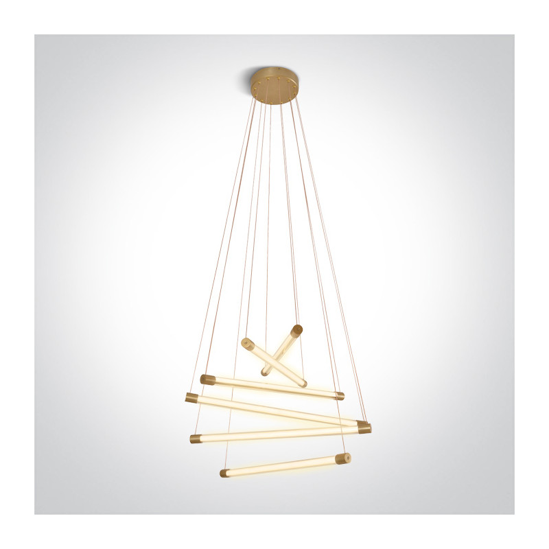 63056/BBS matowa mosiężna lampa wisząca LED 50W 230V 3000K zasilacz 24V w komplecie