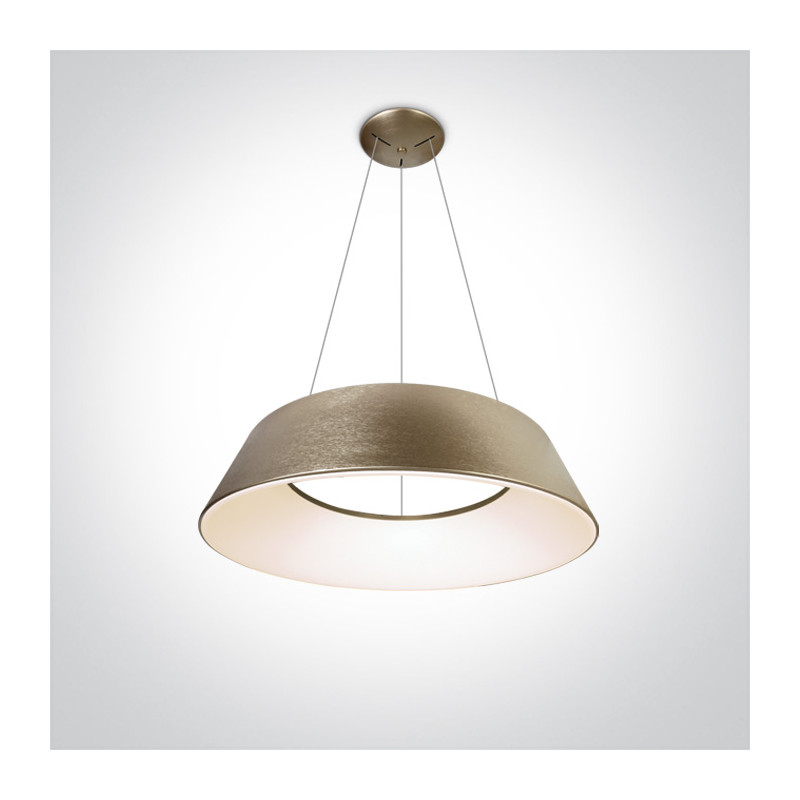 63058A/BBS/W lampa wisząca w kolorze mosiądz mat LED 80W 230V 3000K zasilacz 1050mA w komplecie