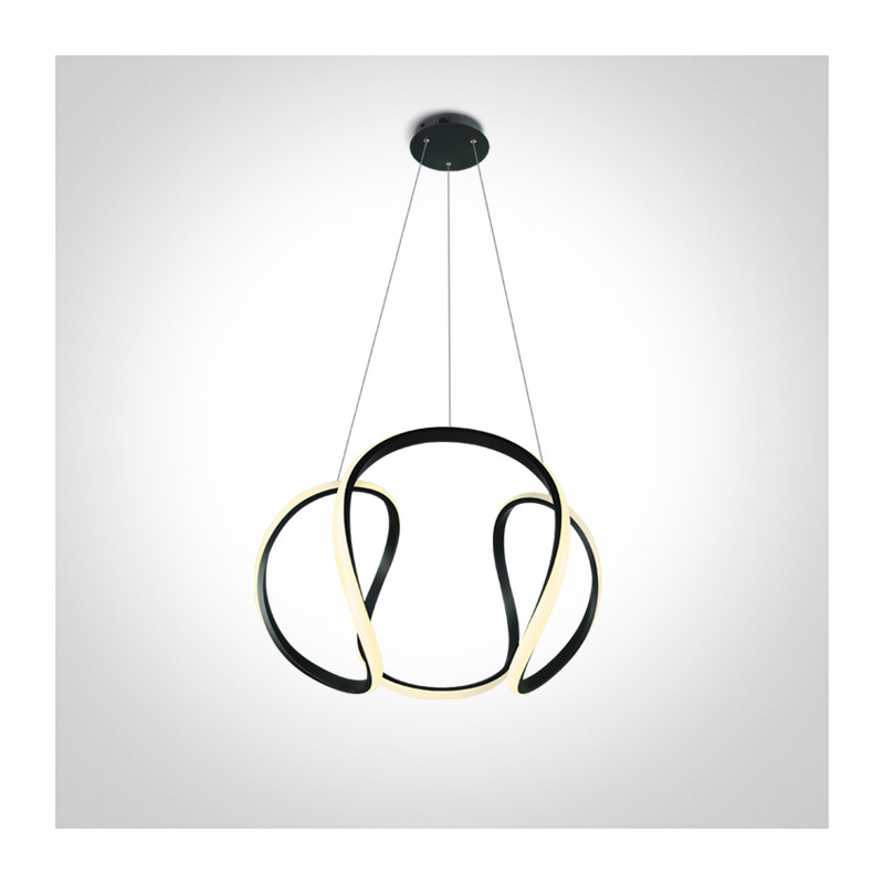 63064/B czarna oprawa wisząca LED 36W 230V 3000K w komplecie z zasilaczem 24V