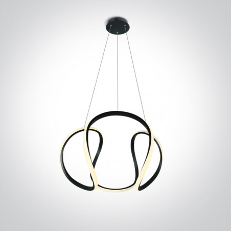 63064/B czarna oprawa wisząca LED 36W 230V 3000K w komplecie z zasilaczem 24V