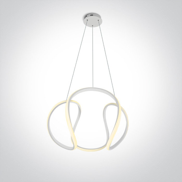 63064/W biała oprawa wisząca LED 36W 230V 3000K w komplecie z zasilaczem 24V