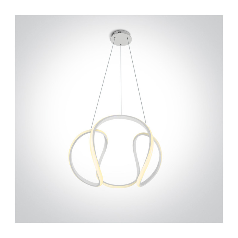 63064/W biała oprawa wisząca LED 36W 230V 3000K w komplecie z zasilaczem 24V