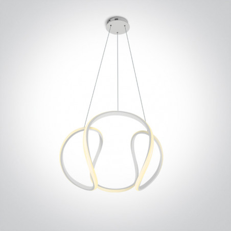 63064/W biała oprawa wisząca LED 36W 230V 3000K w komplecie z zasilaczem 24V