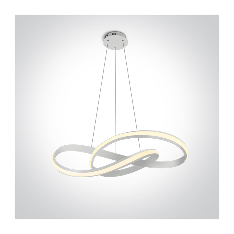 63066A/W biała oprawa wisząca LED 40W 230V 3000K zasilacz 24V w zestawie