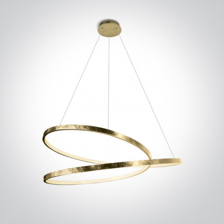 63068A/BS mosiężna lampa wisząca LED 40W 230V 3000K w zestawie zasilacz 24V