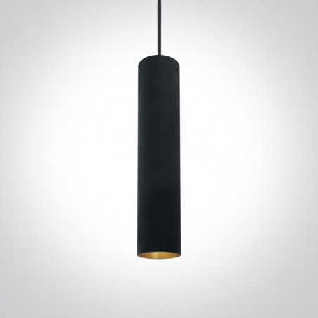 63105L/B czarna oprawa wisząca z mosiężnym odbłyśnikiem